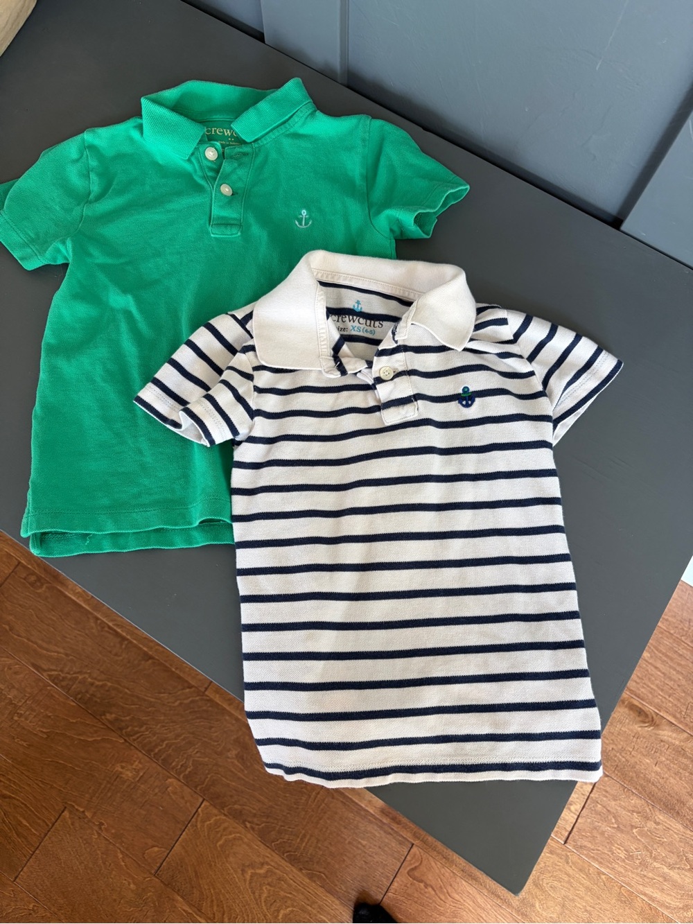 Crewcuts Green Polo & Navy-Striped White Polo - Kids Bundle